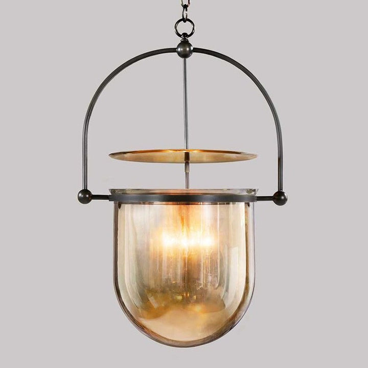 Mouth-blown Glasdom Pendelleuchte mit Bogenrahmen