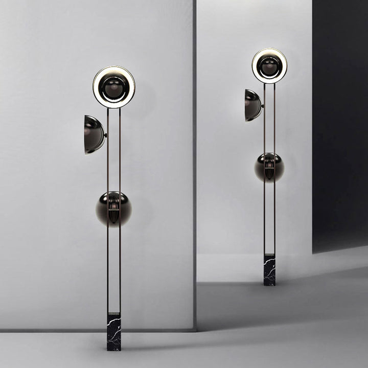 Moderne Stehlampe mit Marmorfuß