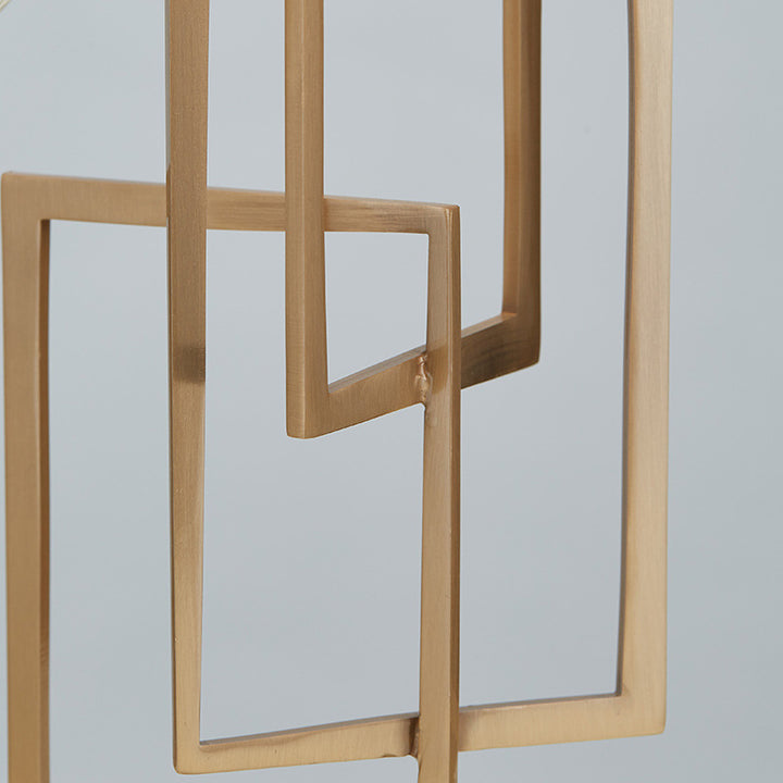 Geometrische Tischlampe mit luxuriösem Metallbasis
