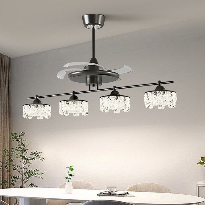 Moderner Kristall-Deckenventilator