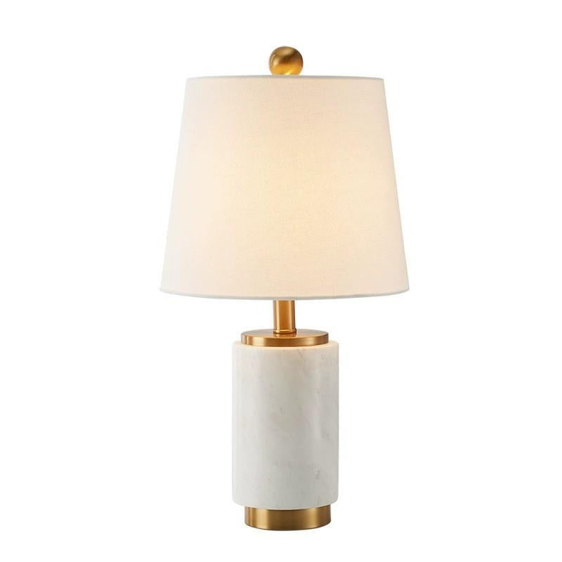 Marmor Tischlampe mit goldenen Akzenten