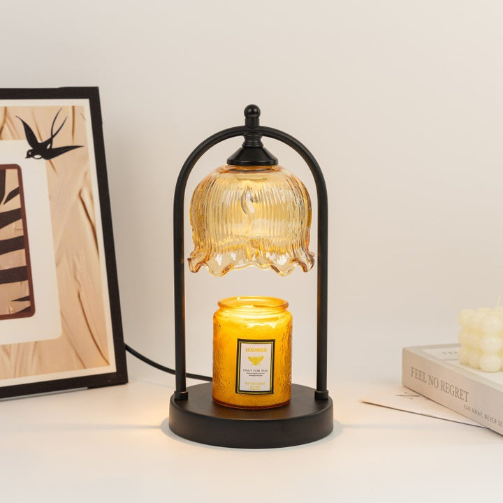 Elegante Glas Tischlampe