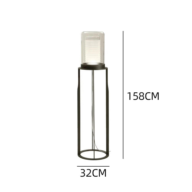 Zeitgenössische Tischlampe mit strukturiertem Glasschirm