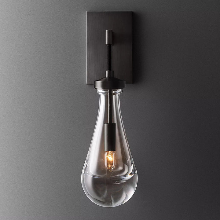 Elegante Glas Wandleuchte