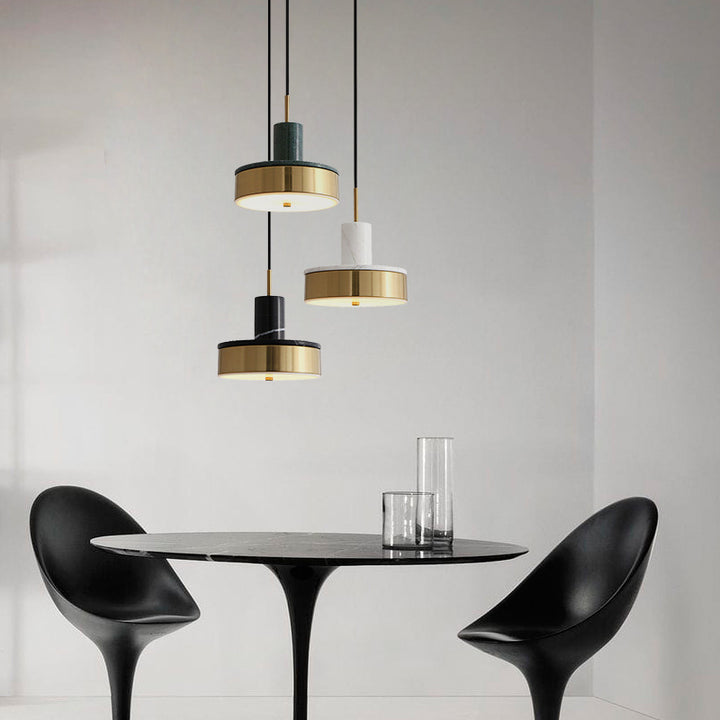 Moderne Marmor und Gold Pendelleuchte