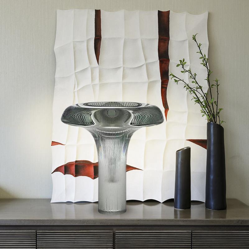 Künstlerische Glastischlampe