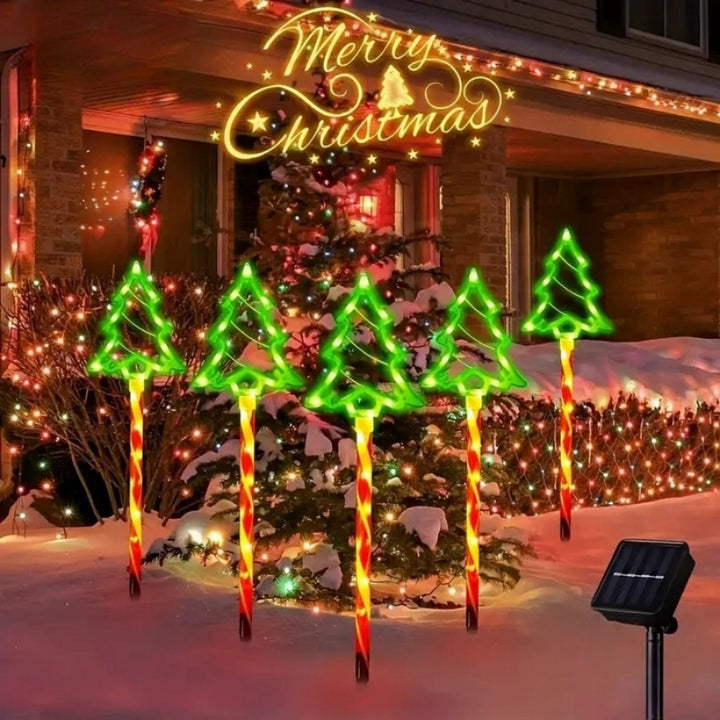 Solarbetriebene LED-Weihnachtsbaum-Wegeleuchten