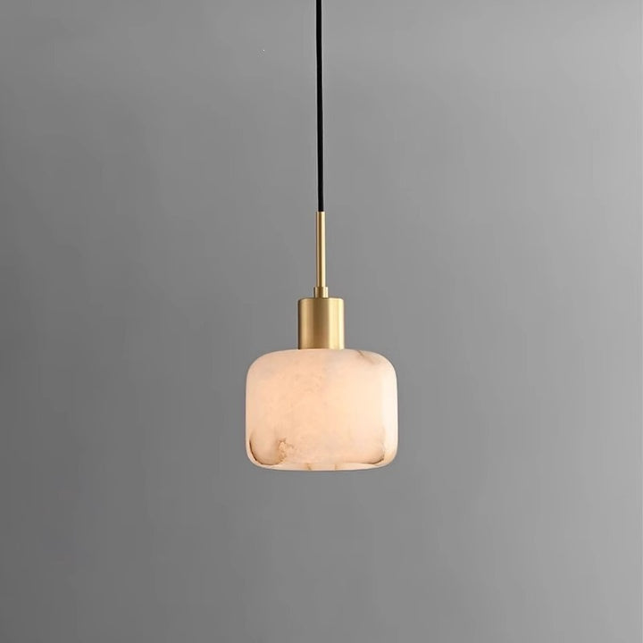 Moderne Glas- und Messing-Hängeleuchte