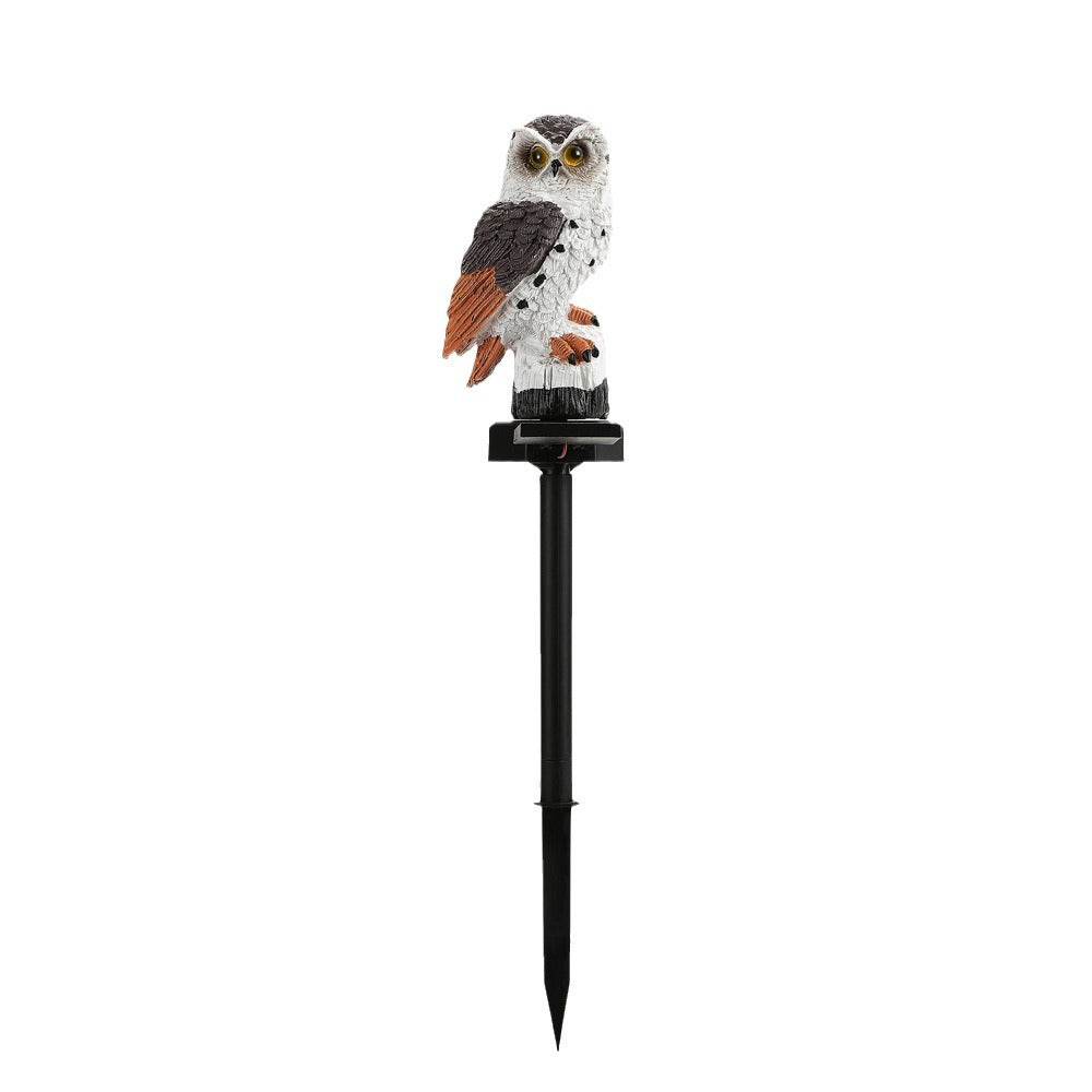 Realistische Eule Solar Gartenstecker Licht Mit LED Harz Skulptur