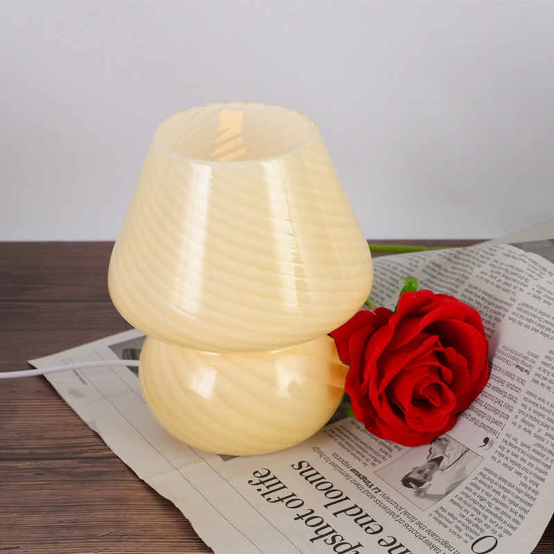 Glas Mosaik Pilz Tischlampe