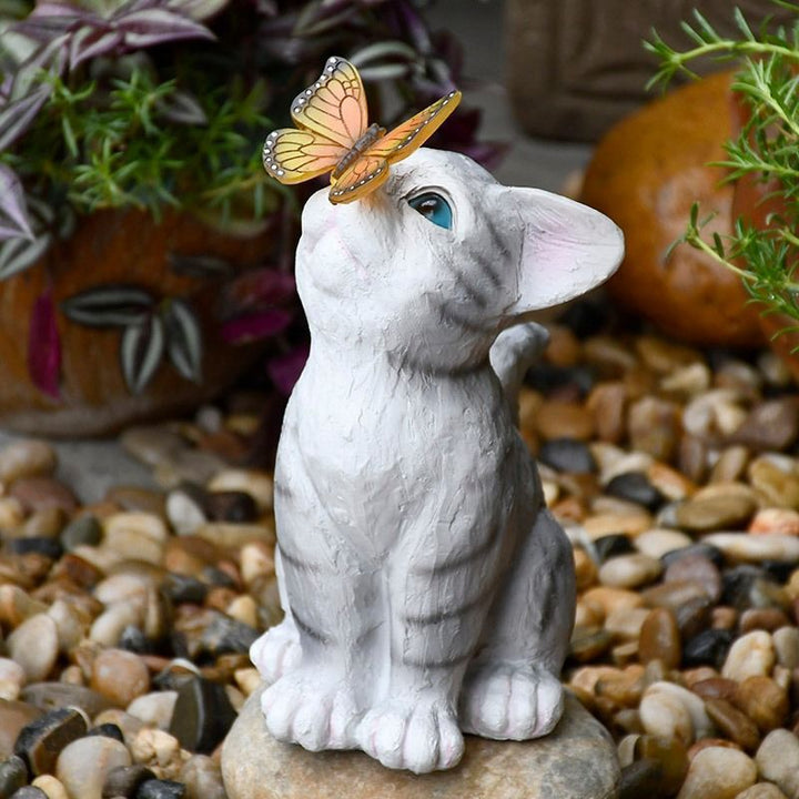 Solarbetriebene Gartenzwerg-Skulptur mit integrierten LED-Fairy Lights und Schildkröten-Topf