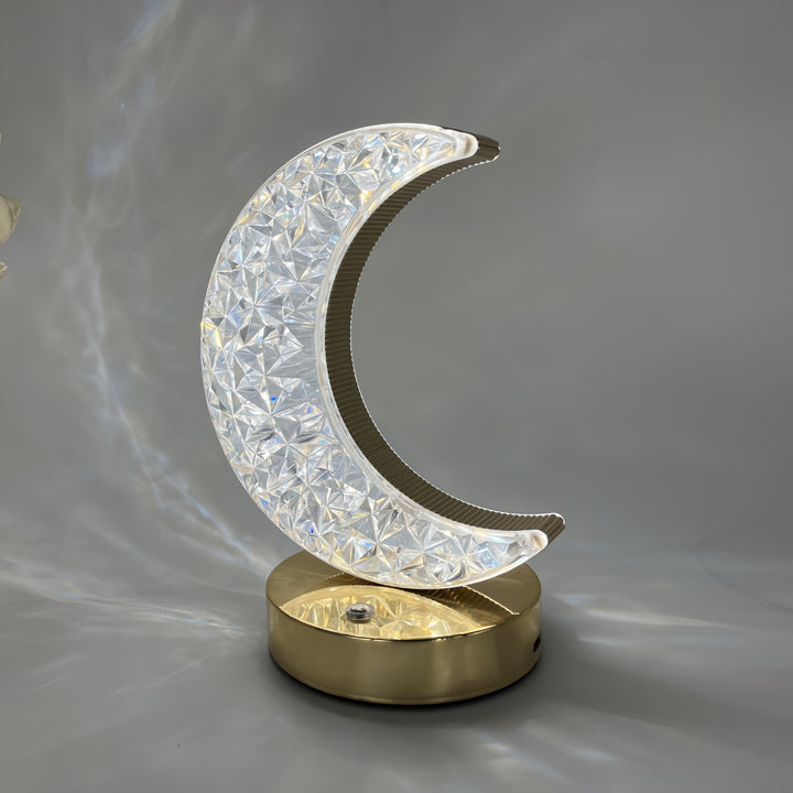 Dekorative Kristall-texturierte ovale LED-Tischlampe mit dimmbarer Touch-Basis