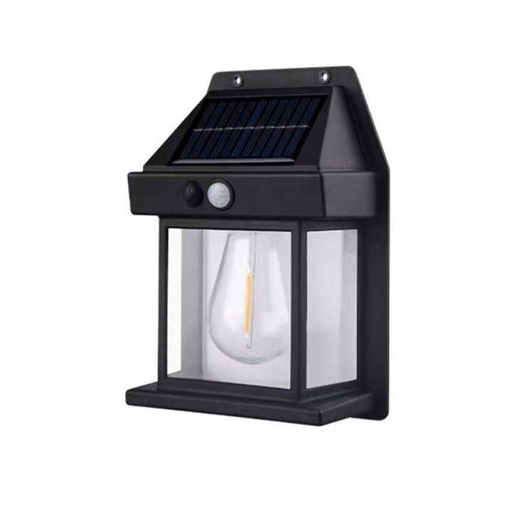 LED Solar Wandlampe mit PIR-Bewegungsmelder und Klaren Glasplatten