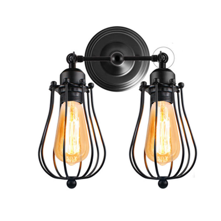 Industrieller Stil Doppel-Glühbirne Wandlampe