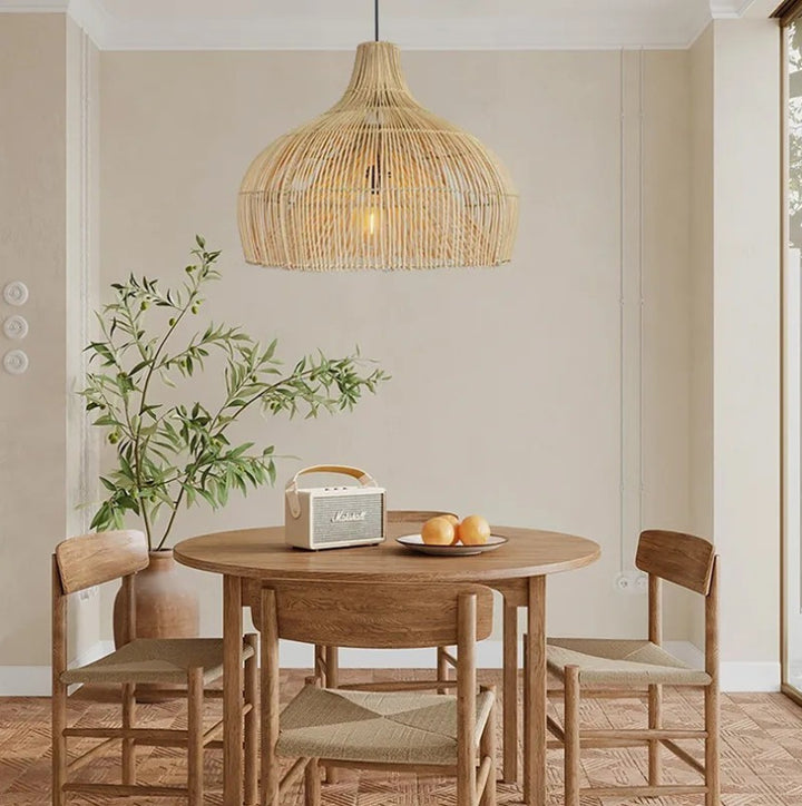 Handgefertigte Geflochtene Rattan Pendelleuchte