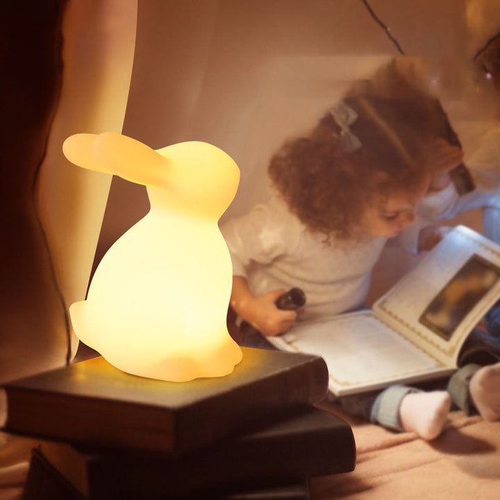 Moderne kreative Kaninchen PE LED Tischlampe für das Schlafzimmer