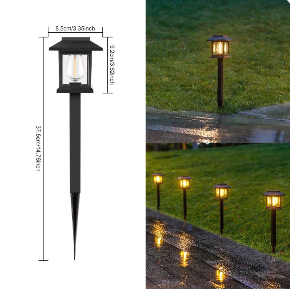 Outdoor Solar LED Gartenstecker Laterne mit Pagoda-Gitter und farbwechselndem Stimmungslicht
