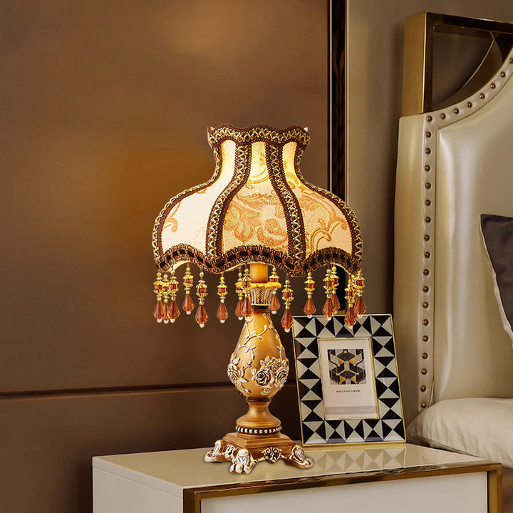 Vintage Floral Tischlampe