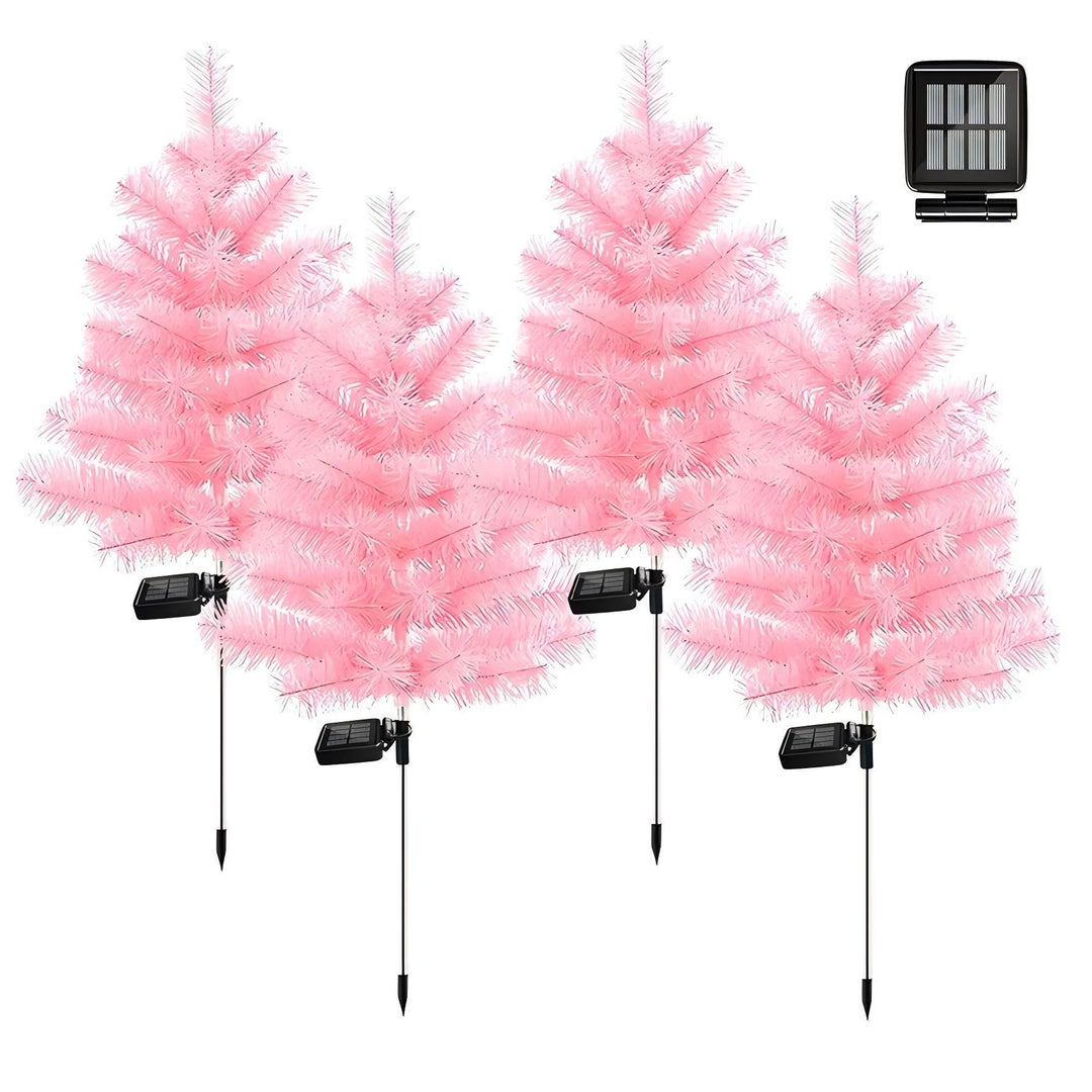 Dekorative Mini Solar-Betriebene Pink Weihnachtsbaum