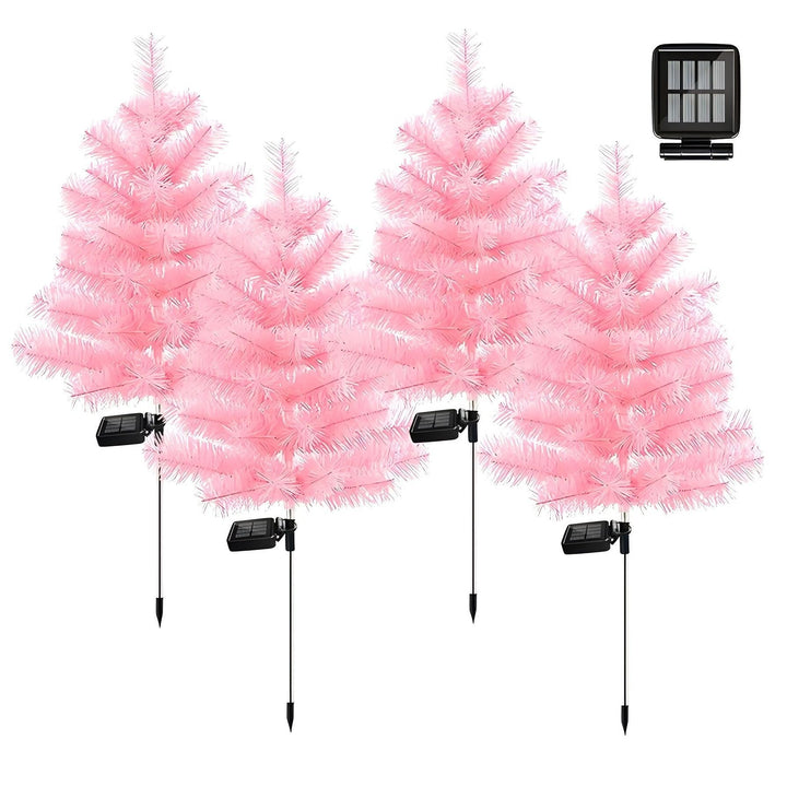 Dekorative Mini Solar-Betriebene Pink Weihnachtsbaum
