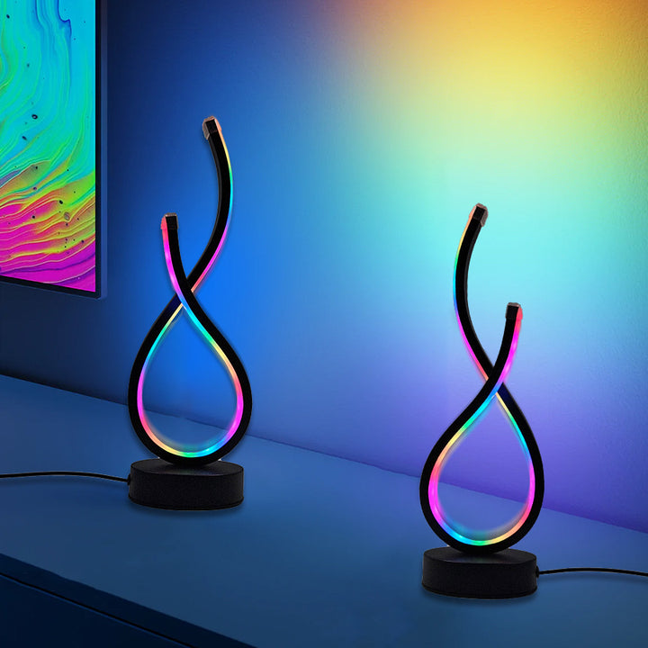 Abstract gebogene Tischlampe