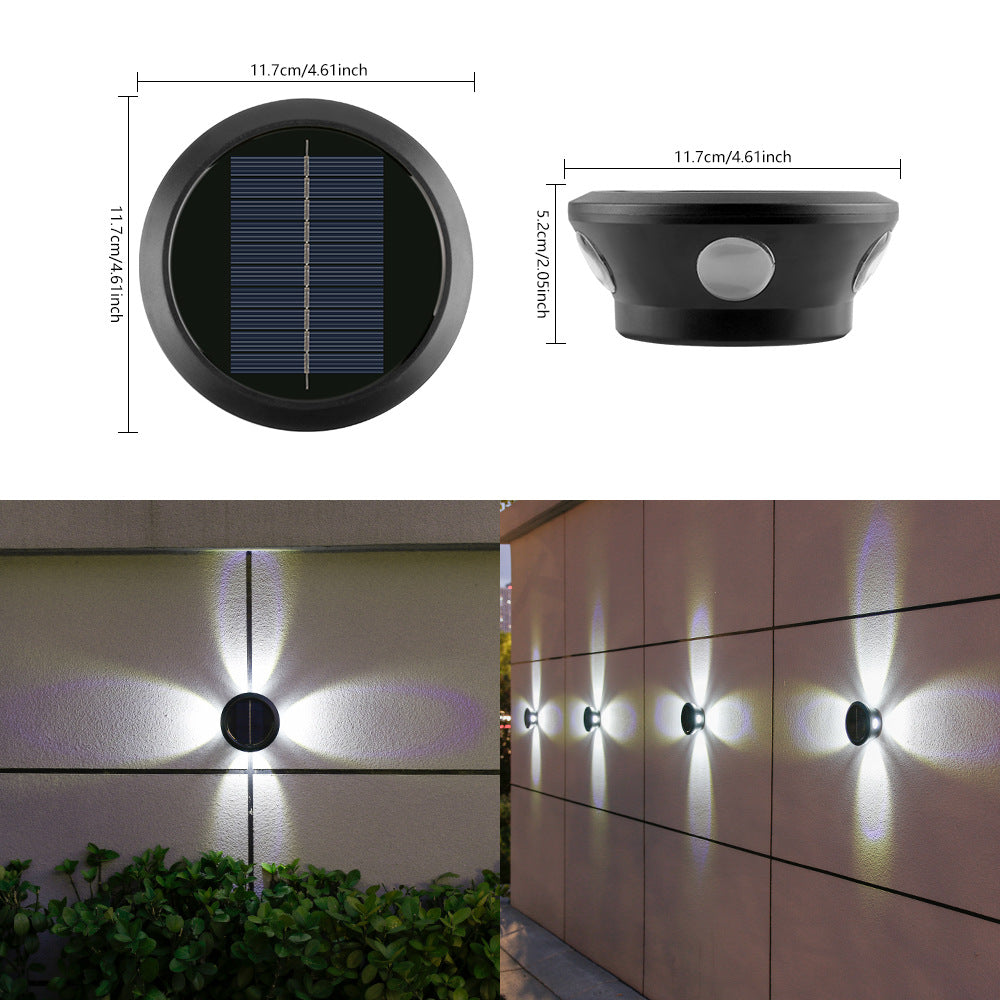 Outdoor Solar Wand-Sconce Multi-Strahl Dekorative LED Akzentlicht