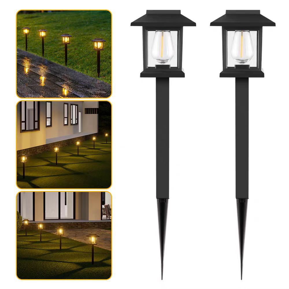 Outdoor Solar LED Gartenstecker Laterne mit Pagoda-Gitter und farbwechselndem Stimmungslicht