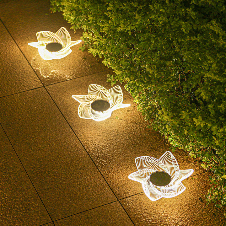 Dekorative Solar-Acryl-Blüten-Gartenstecker LED-Wegeleuchte