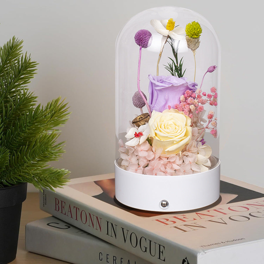 Florale Display-Kuppel-Lampe