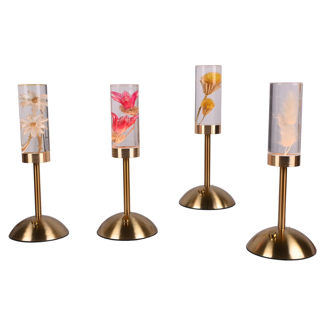 Elegante Blumenglaslampe