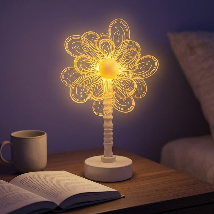 Mandala LED dreidimensionale Illusions-Nachtlicht Tischlampe mit acryl-blumen-panel