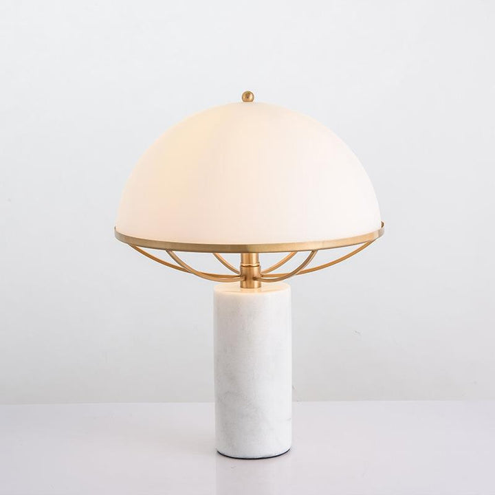 Künstlerische Marmor- und Metall-Tischlampe