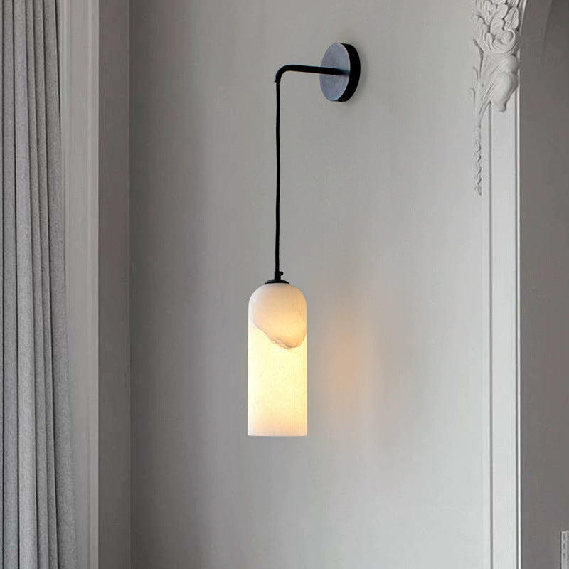 Minimalistische Alabaster Marmor-Effekt Wand Pendelleuchte