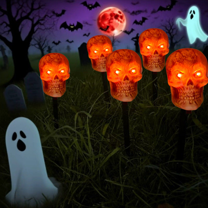 Kreative Skull Gartenlichter