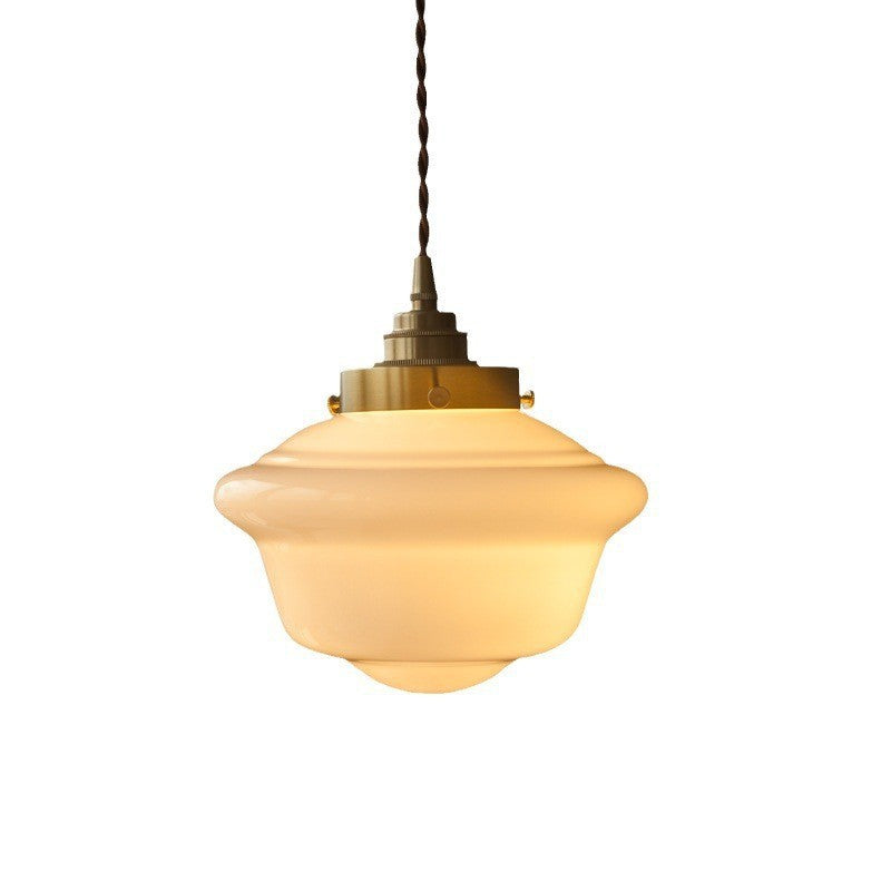 Opalines Glas LED Vintage Pendelleuchte