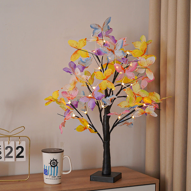 LED Schmetterling Blüte Zweig Tischlampe