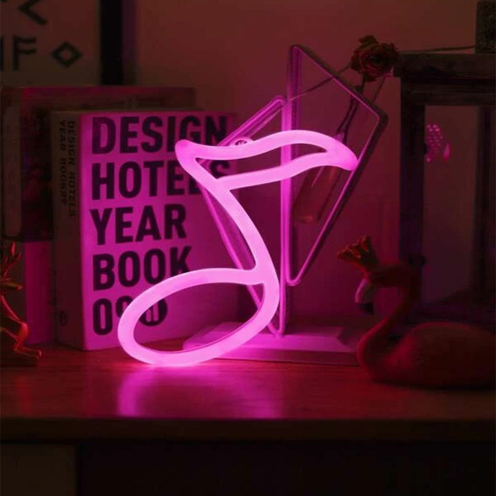 Neon Musiknotenlampe