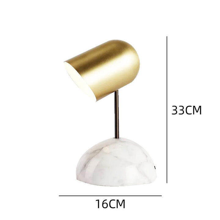 Stylische Tischlampe mit Marmorbasis und verstellbarem Schirm
