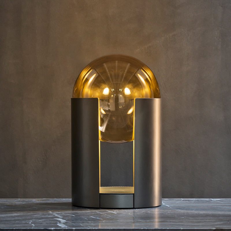 Künstlerische Tischlampe aus Glas mit modernem Design