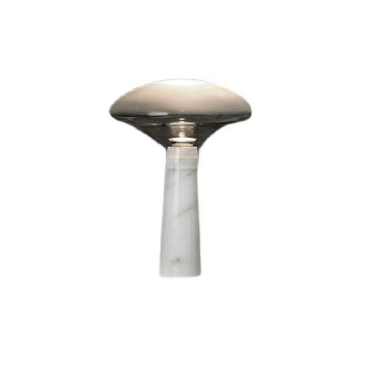 Zeitgenössische Marmor Tischlampe mit elegantem Glasschirm