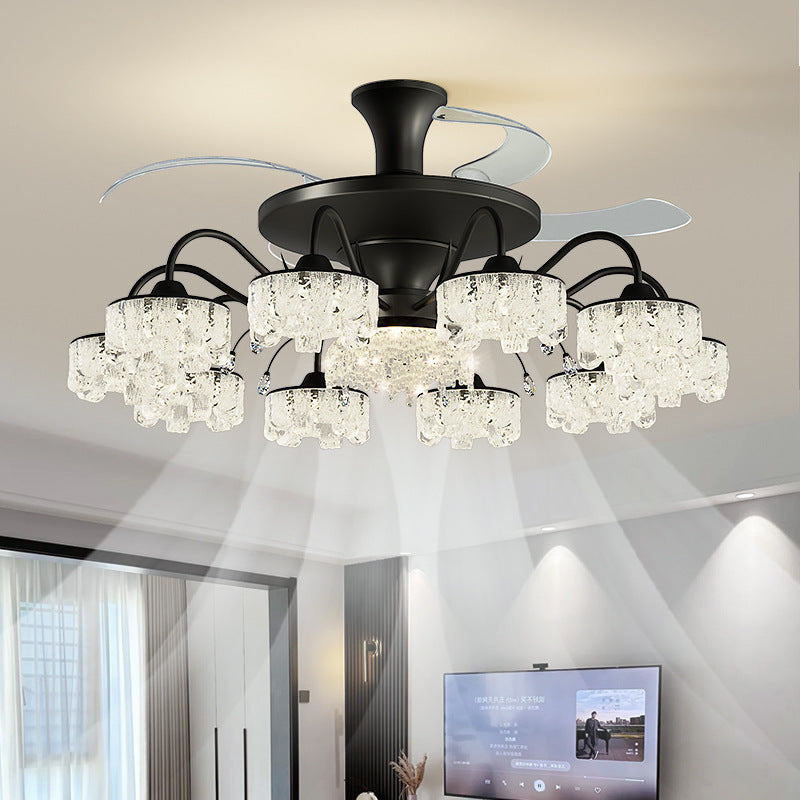 Moderner Kristall-Deckenventilator
