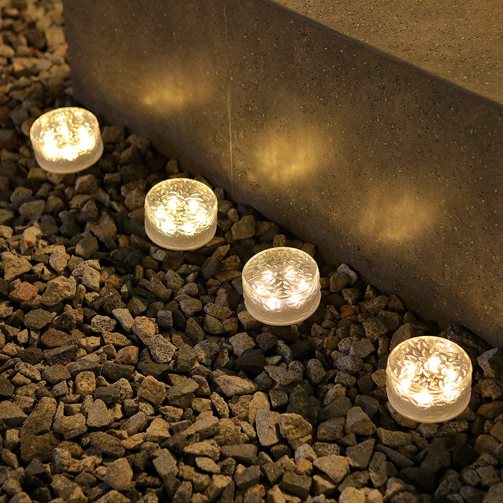 Frosted Glass In-Ground Solar Pathway LED Lights