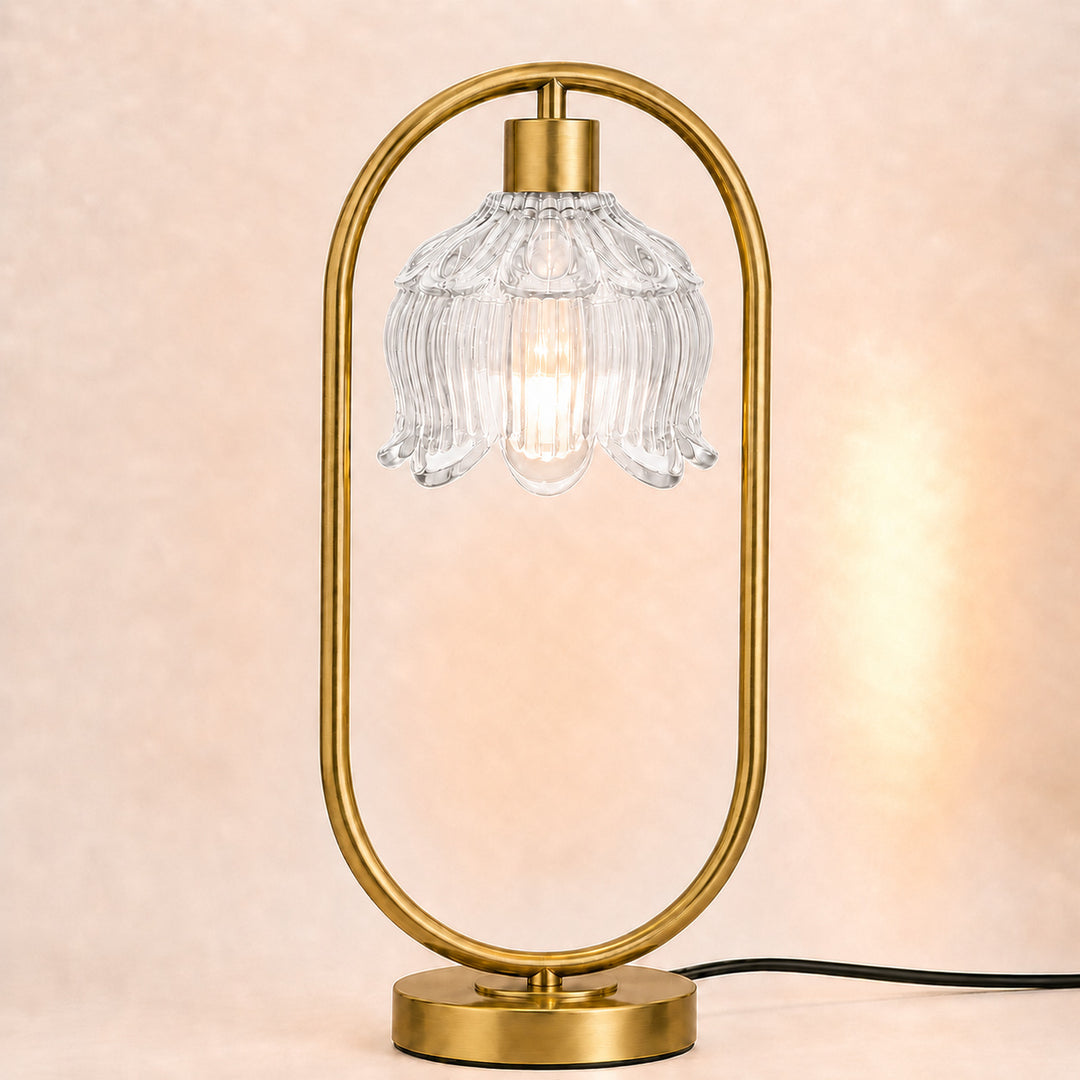 Moderne Kristallglobus-Tischlampe