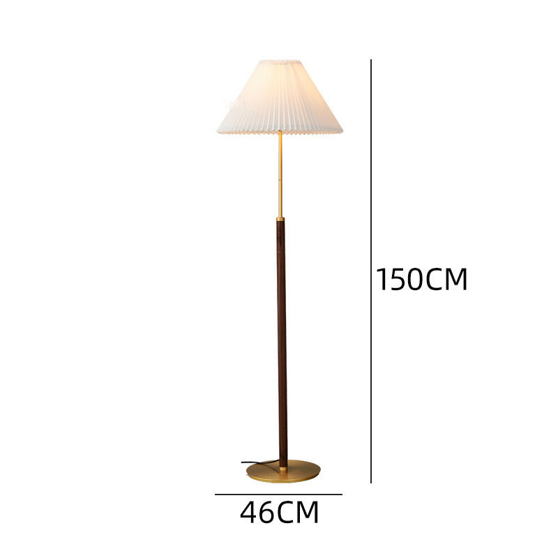 Zeitgenössische Stehlampe mit plissiertem Schirm