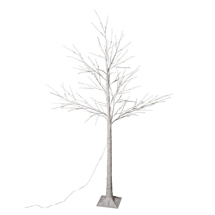 LED Birke Bodenbaumlampe mit warmen Feenlichtern und flexiblen Zweigästen