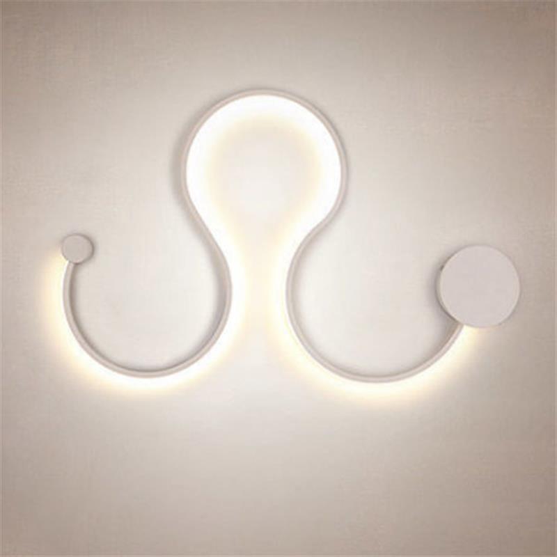 Skulpturale LED Wellenwandlampe