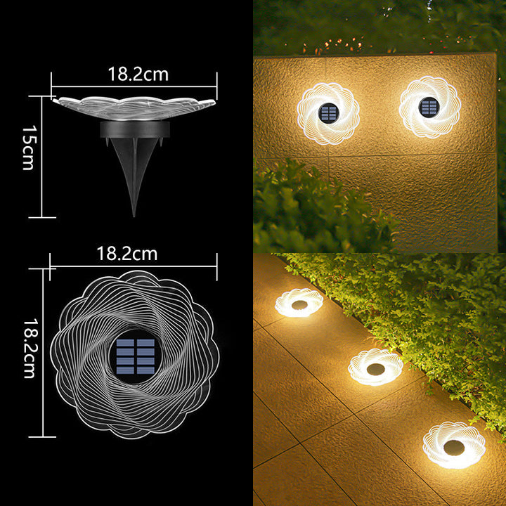 Dekorative Solar-Acryl-Blüten-Gartenstecker LED-Wegeleuchte