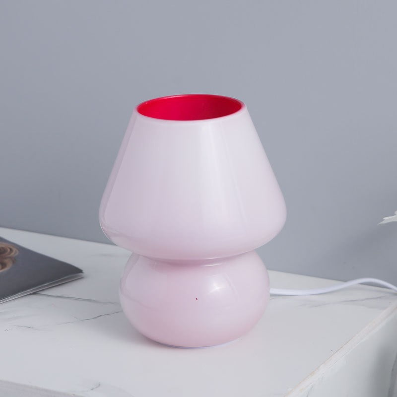 Glas Mosaik Pilz Tischlampe