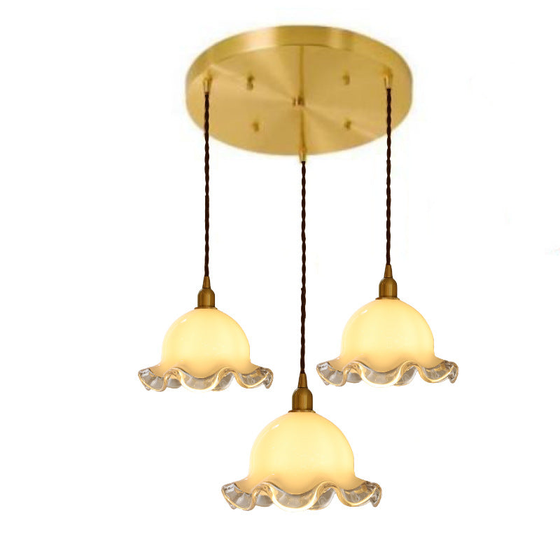 Elegante drei-Lampen-Pendelleuchte