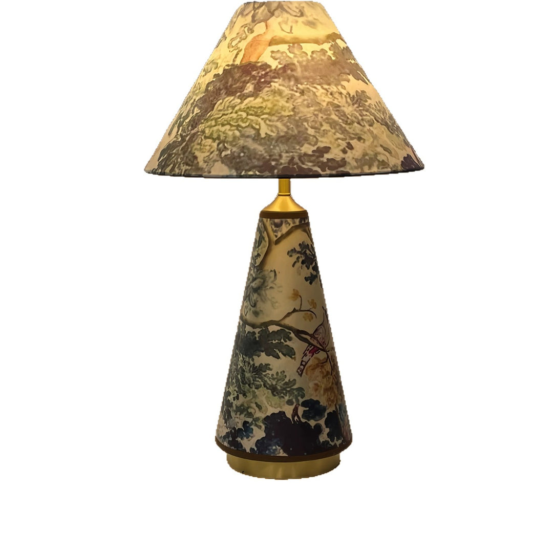 Künstlerische Blumenmuster-Tischlampe